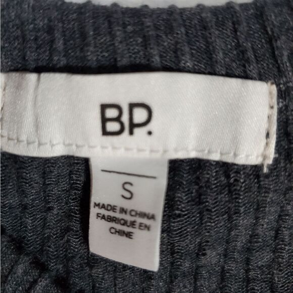 NORDSTROM skater dress gray ribbed knit S - Picture 6 of 6